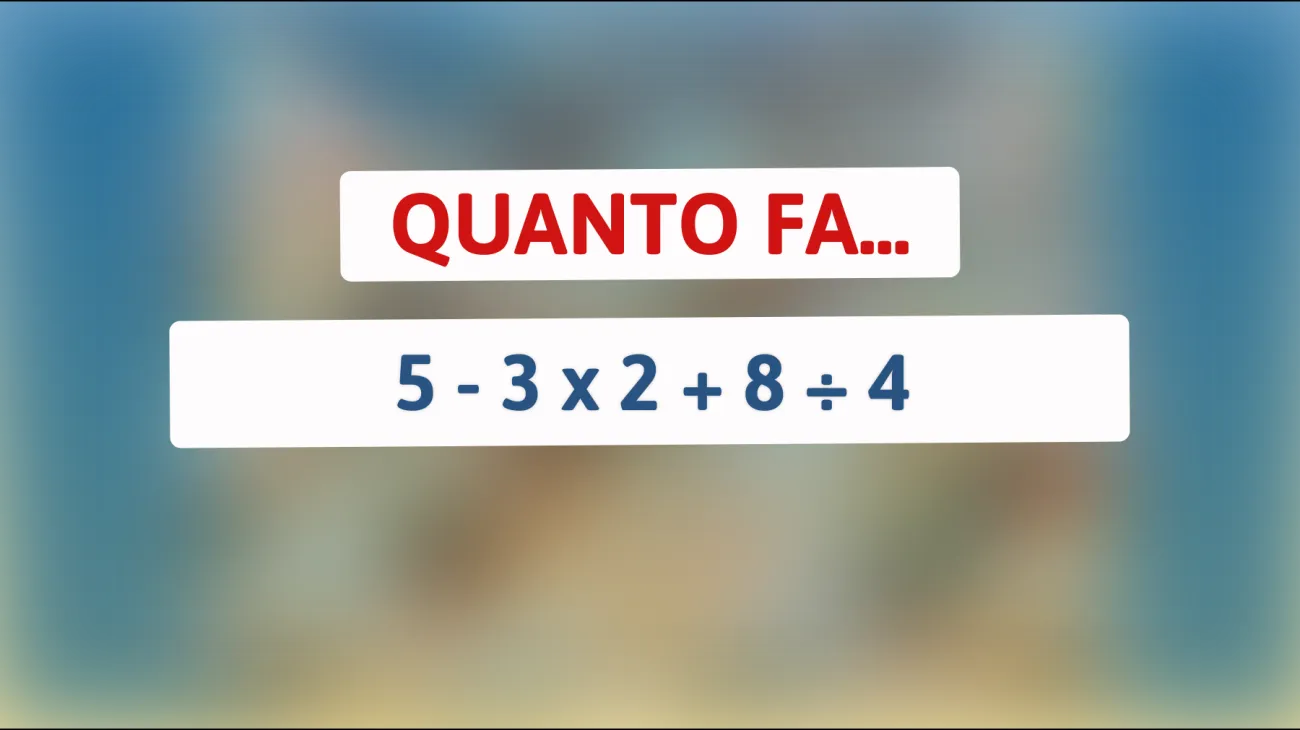\"Sfida il tuo cervello con questo enigma matematico: sarai in grado di risolverlo?\""