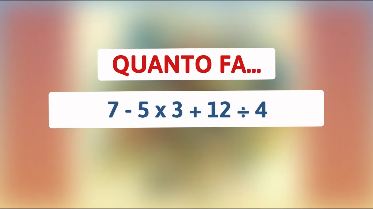 La sfida che solo l'1% delle menti geniali può risolvere: calcola questo enigma matematico! Sei tra loro? Prova subito!"