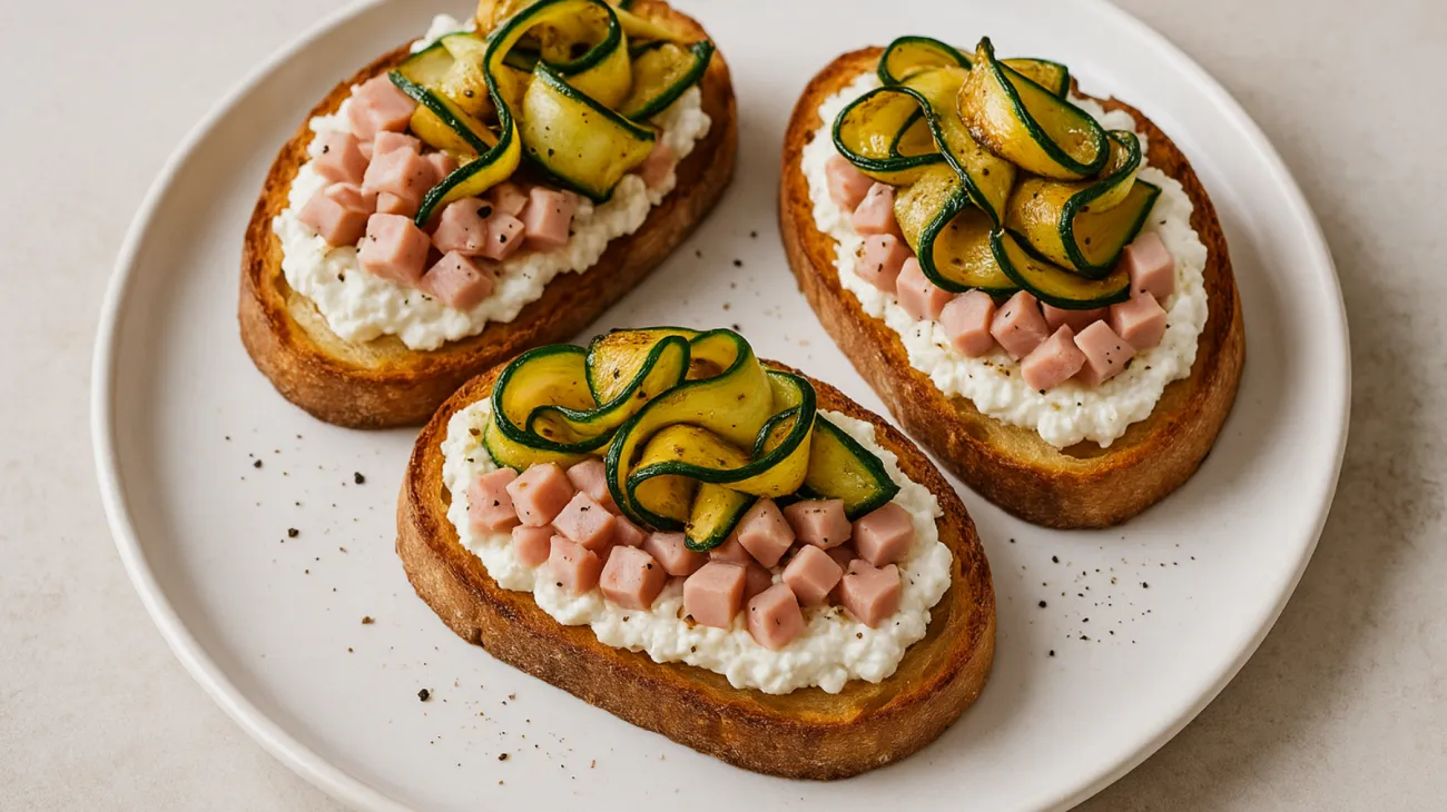 Panino ricotta mortadella zucchine croccanti"