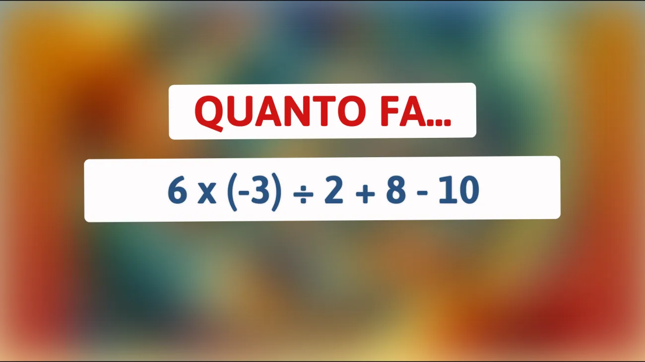 Scopri se sei davvero un genio matematico risolvendo questo enigma che solo pochi riescono a decifrare!"