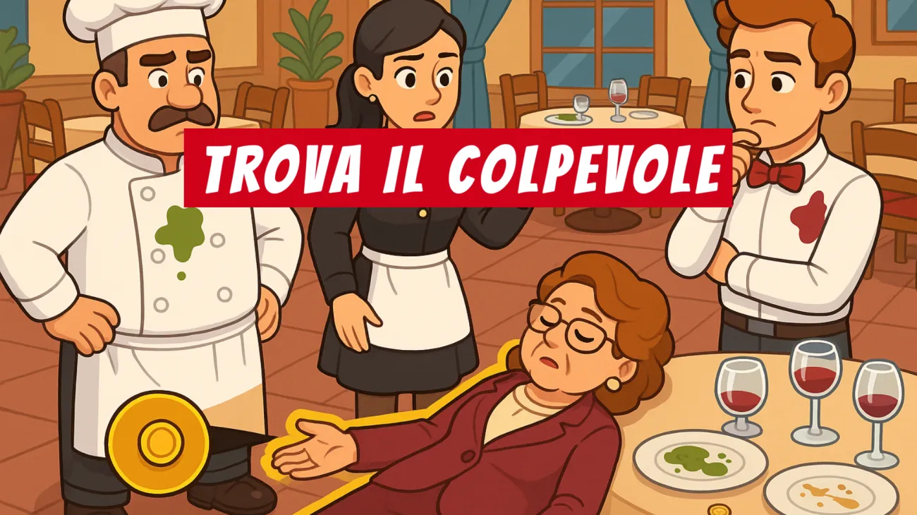 Solo i veri geni riescono a risolvere questo mistero in meno di 1 minuto: riuscirai a smascherare l’assassino del ristorante?"