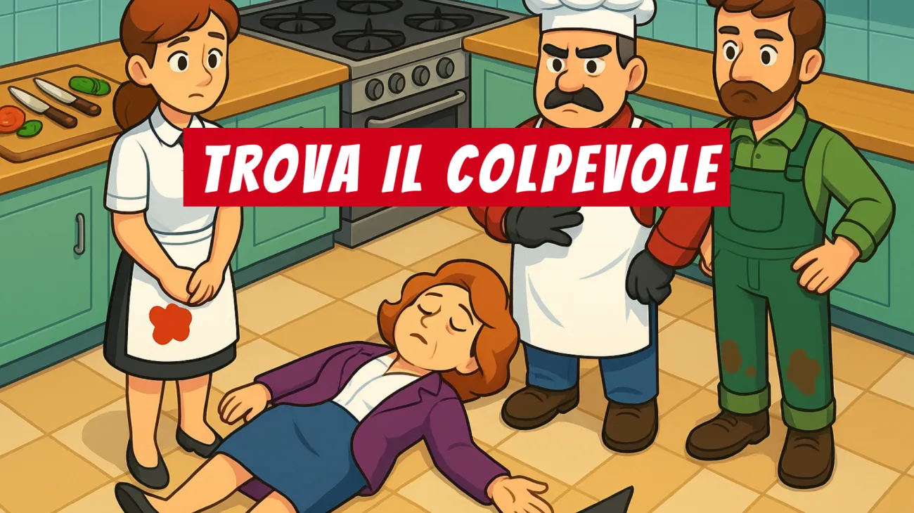Solo il 3% delle persone risolve questo enigma del delitto in cucina: hai il coraggio di scoprire il vero colpevole?"