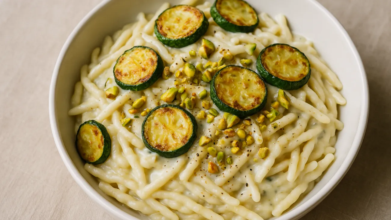 trofie gorgonzola zucchine pistacchi"