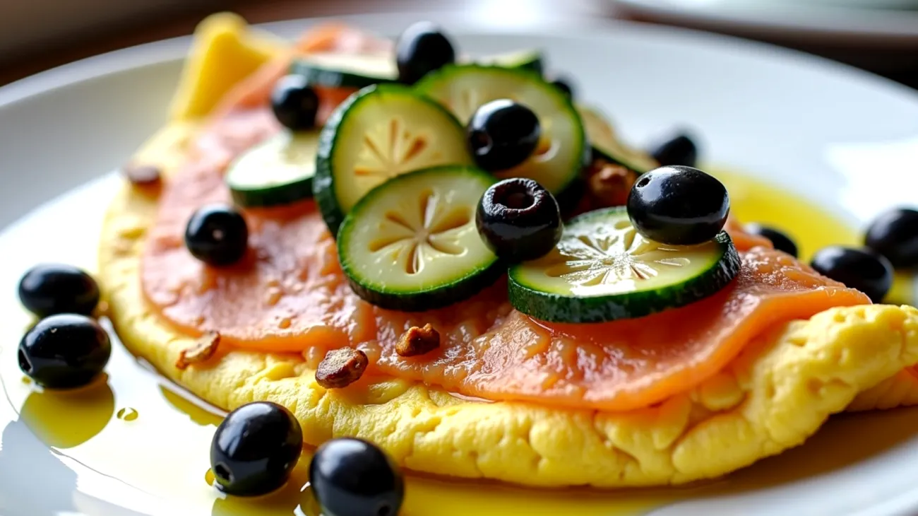 trota affumicata olive nere zucchine croccanti"